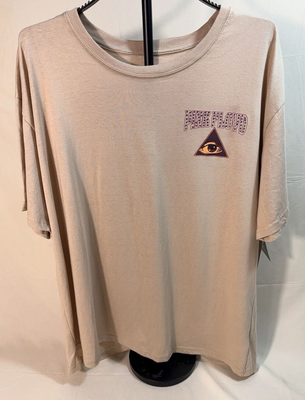 NWT Pink Floyd Eye Pyramid Graphic T-Shirt Beige/Tan XL Rock Music T Forever 21